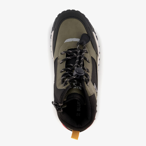 Hoge jongens sneakers groen zwart