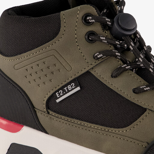 Hoge jongens sneakers groen zwart