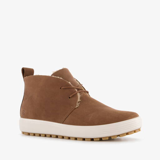 ECCO Soft 7 Tred leren dames veterschoenen camel