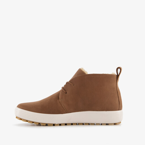 ECCO Soft 7 Tred leren dames veterschoenen camel