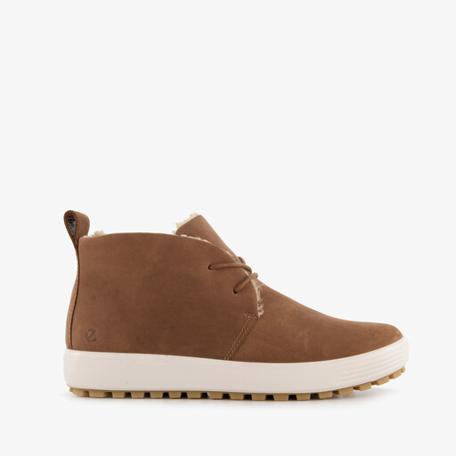 ECCO Soft 7 Tred leren dames veterschoenen camel