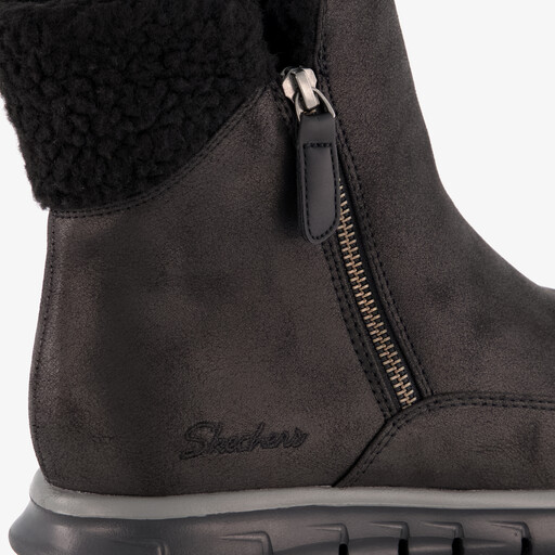 Synergy - Collab gevoerde dames enkellaarsjes zwart