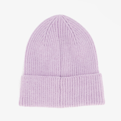 Gebreide dames muts lila