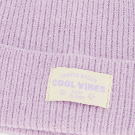Gebreide dames muts lila