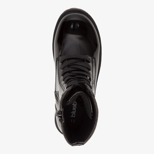 Meisjes lak veterboots zwart