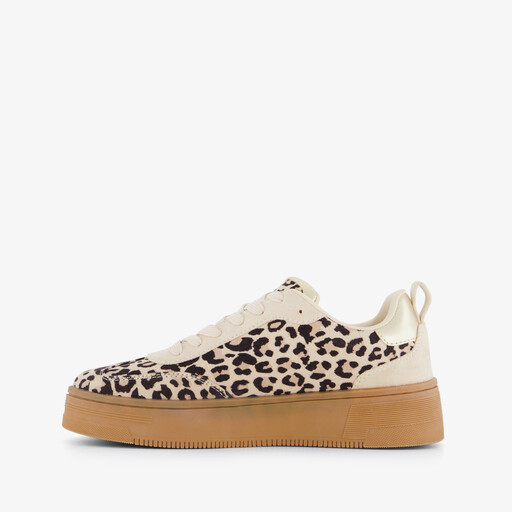 Dames sneakers panterprint bruin