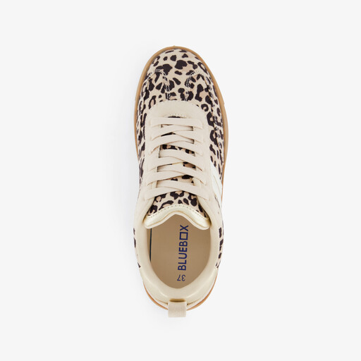 Dames sneakers panterprint bruin