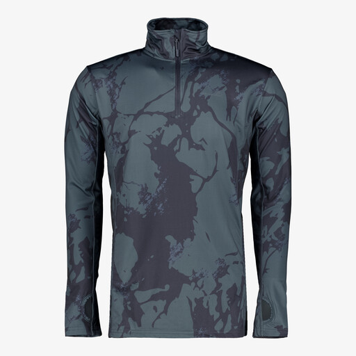 Heren skipully met rits camouflage