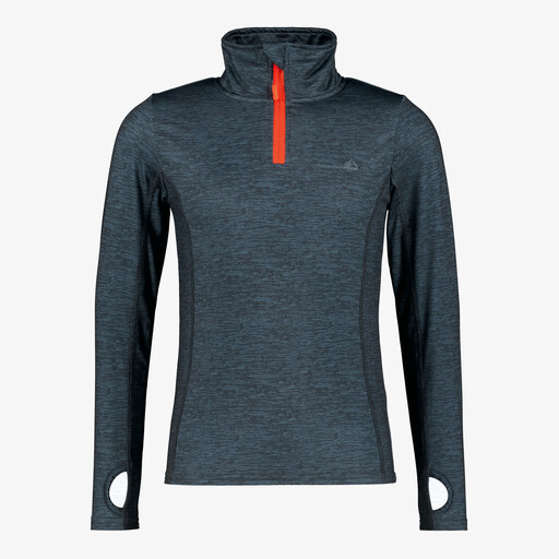 Kinder skipully met rits blauw