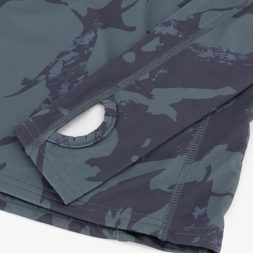 Kinder skipully met rits camouflage