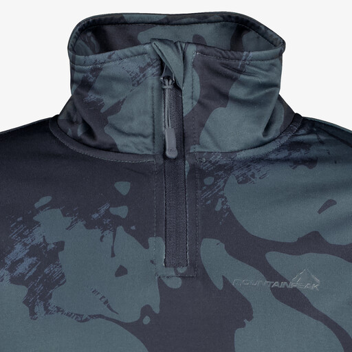 Kinder skipully met rits camouflage