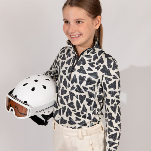 Kinder skipully met rits hartjes