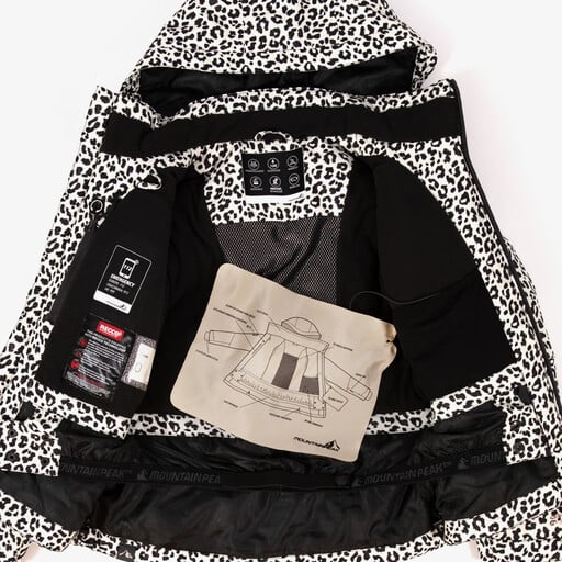 Kinder ski-jas luipaard 10000 mm waterkolom