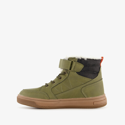 Gevoerde jongens veterboots groen
