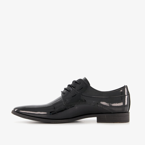 Heren lak veterschoenen zwart