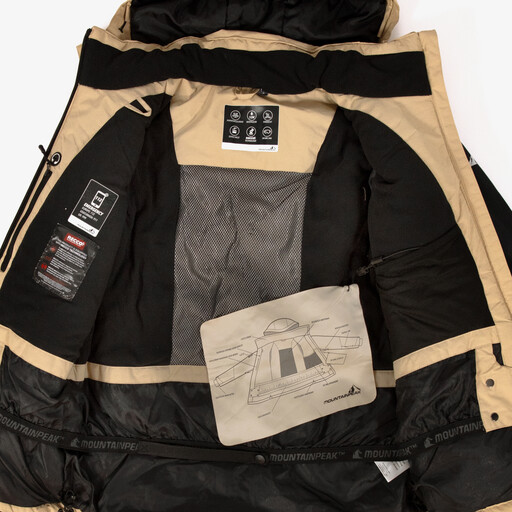 Heren ski-jas beige 10000 mm waterkolom