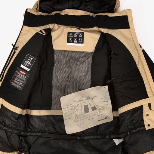 Heren ski-jas beige 10000 mm waterkolom