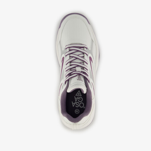 Dames padelschoenen wit paars