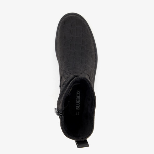 Dames croco boots zwart
