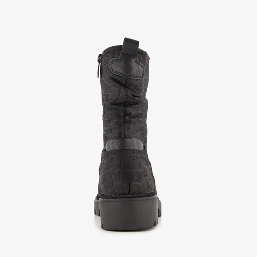 Dames croco boots zwart