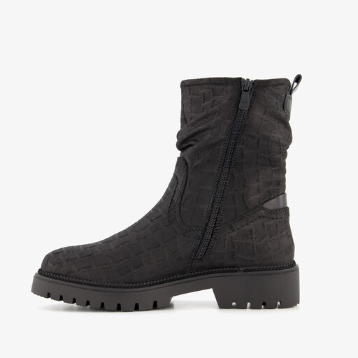 Dames croco boots zwart