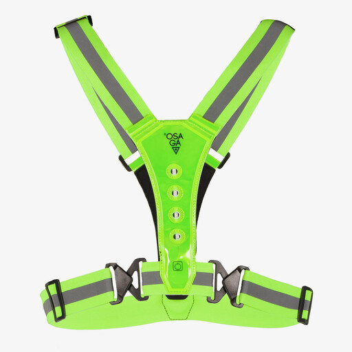 Hardloop reflectievest met led lampjes geel