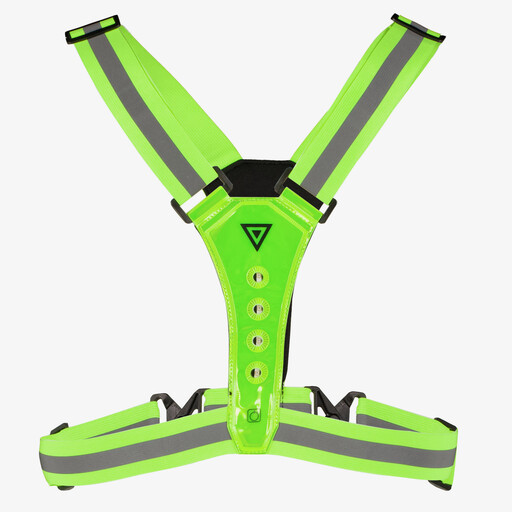 Hardloop reflectievest met led lampjes geel