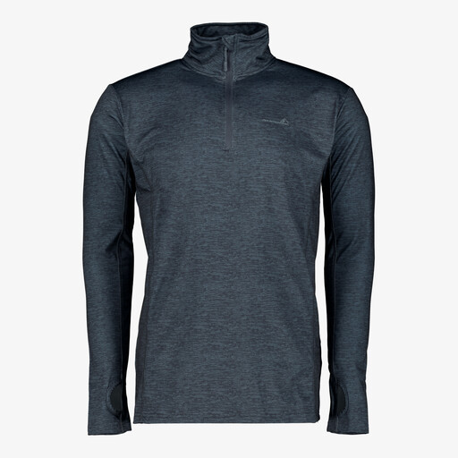 Heren skipully met rits blauw