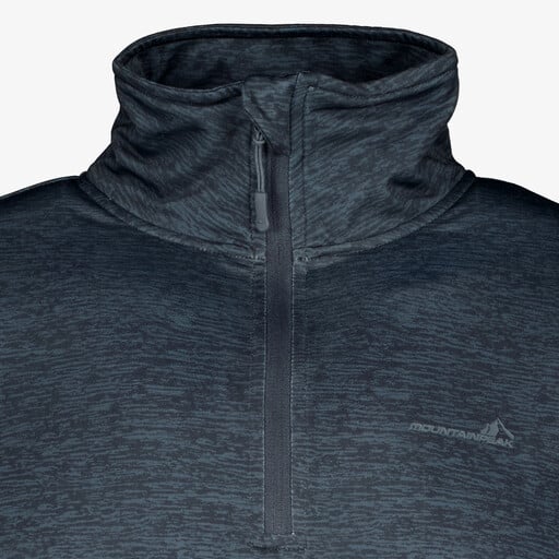 Heren skipully met rits blauw