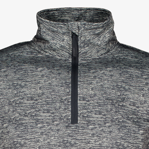 Heren skipully met rits grijs