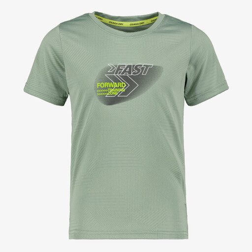 Dry jongens sport T-shirt met opdruk groen