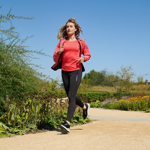 Dames hardloopjas roze zwart