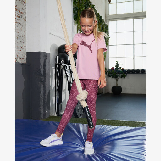 Tad ESS Log Graphic sport kinder T-shirt roze
