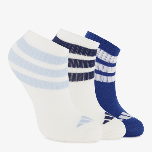 3 paar Ribbed kids sokken wit blauw