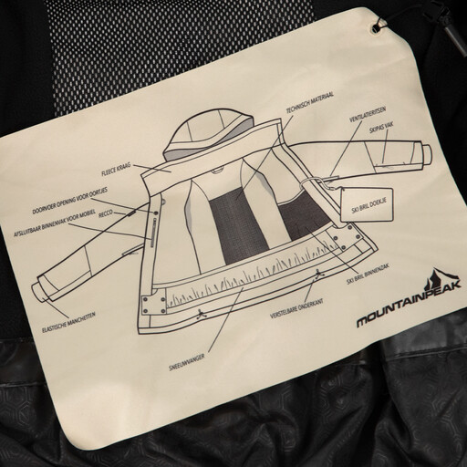 Dames ski-jas zwart 10000 mm waterkolom