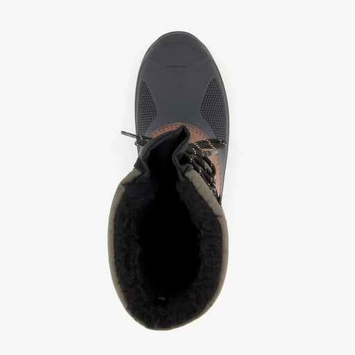 Gevoerde heren snowboots bruin zwart
