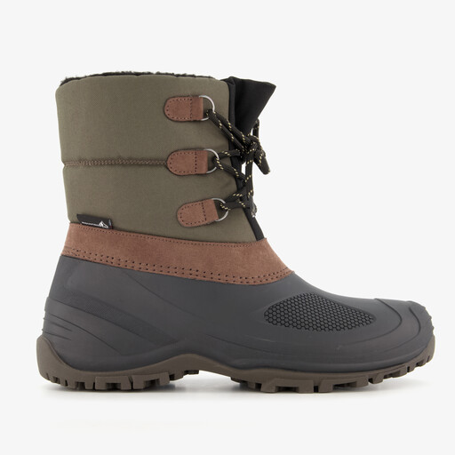 Gevoerde heren snowboots bruin zwart