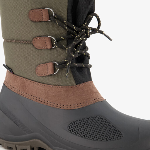 Gevoerde heren snowboots bruin zwart