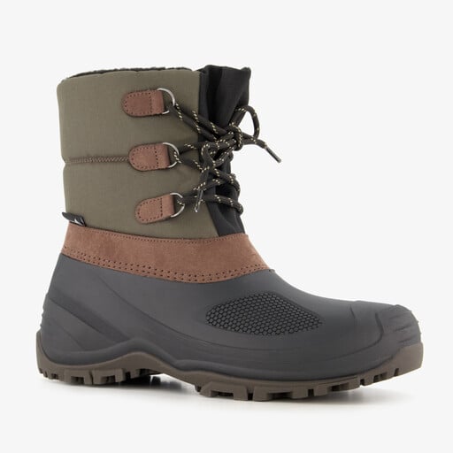 Gevoerde heren snowboots bruin zwart