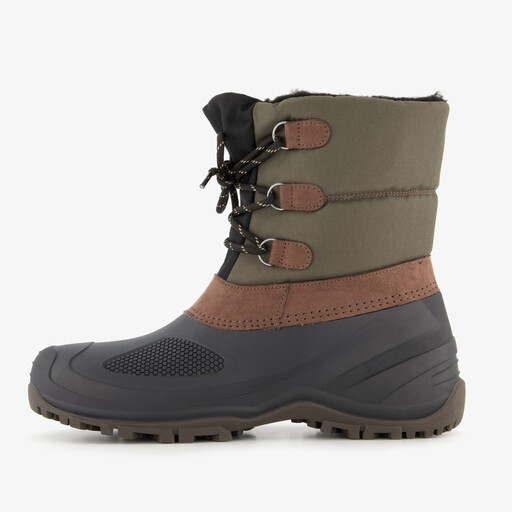 Gevoerde heren snowboots bruin zwart