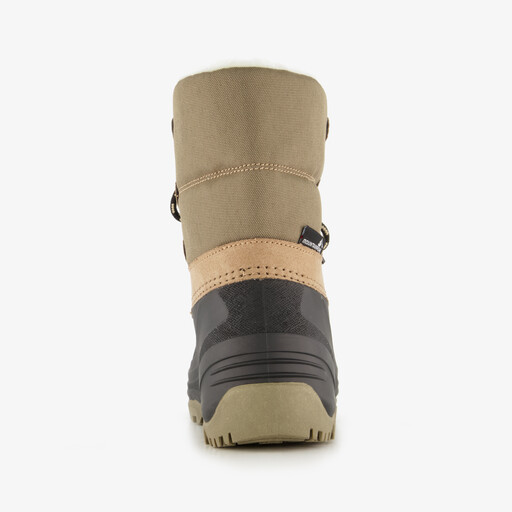Gevoerde kinder snowboots beige zwart