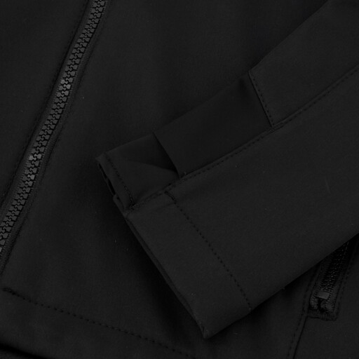 Kinder softshell jas zwart