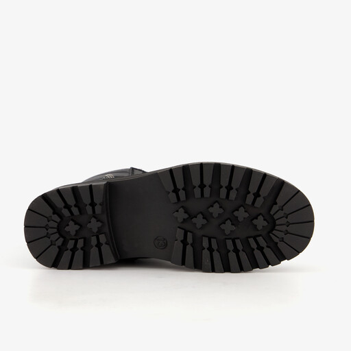 Meisjes biker boots met strass steentjes zwart