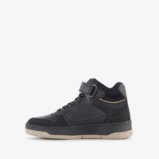 Hoge jongens sneakers zwart beige