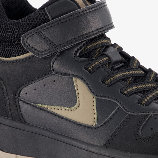 Hoge jongens sneakers zwart beige
