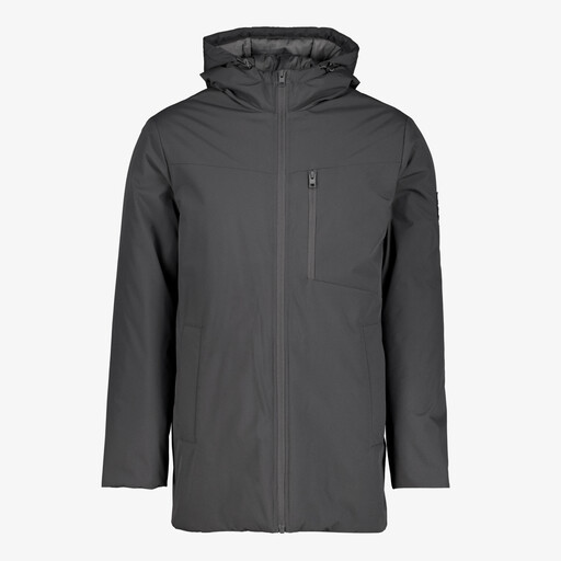 Heren parka winterjas grijs
