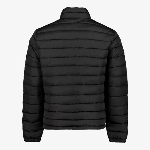 Gewatteerde heren jas zwart