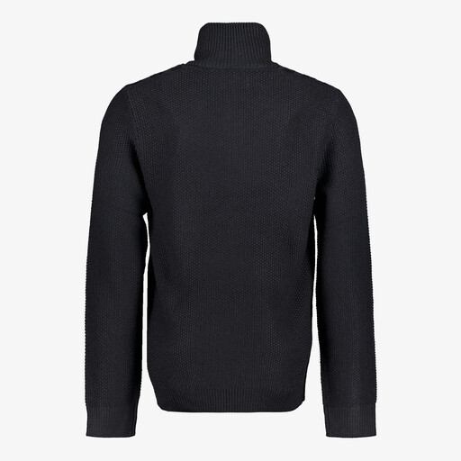 Heren trui met hoge kraag blauw