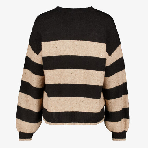 Dames trui zwart bruin