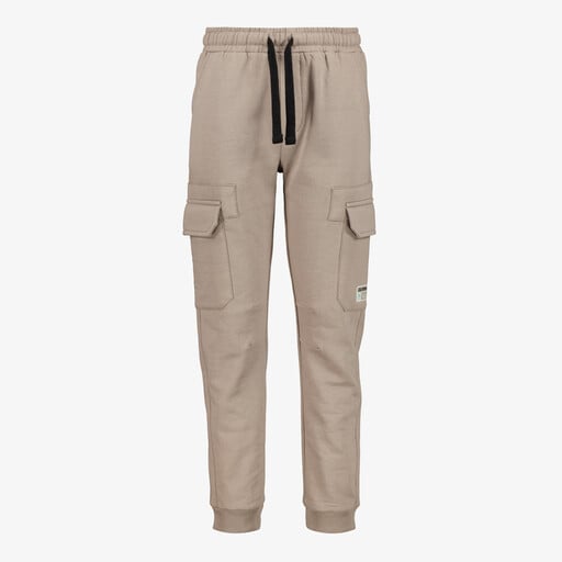 Jongens cargo joggingbroek beige